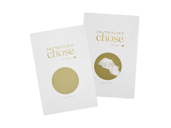 Carte à gratter « bébé en route »