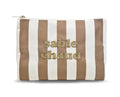 Pochette brodée Sable Chaud