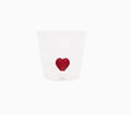 Verre gobelet 3D cœur rouge