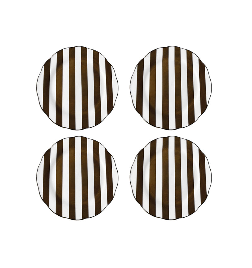 Assiette dessert Brun