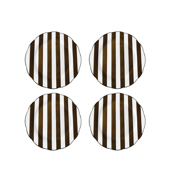 Assiette dessert Brun