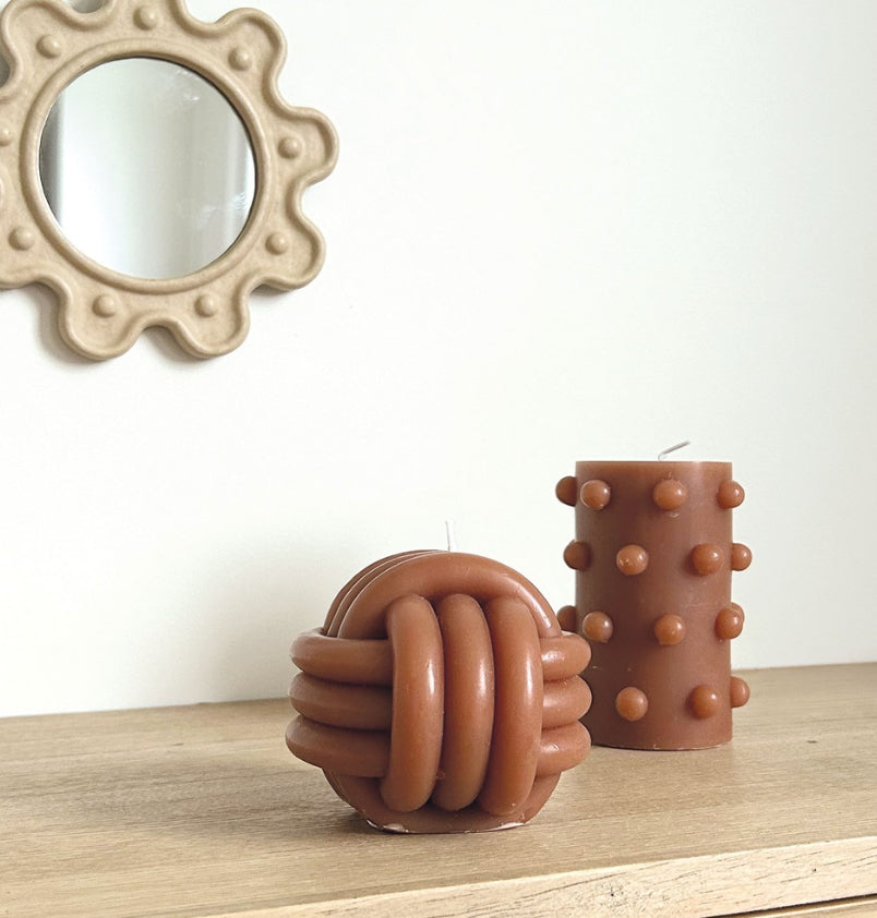 Bougie noeud marron