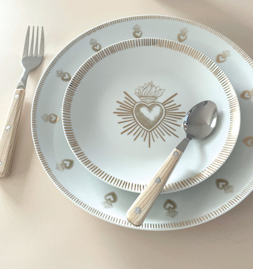 Assiette Dessert Ex-Voto Doré