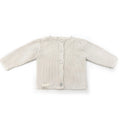 Gilet bébé canalé ivory T1