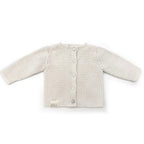 Gilet bébé canalé ivory T1