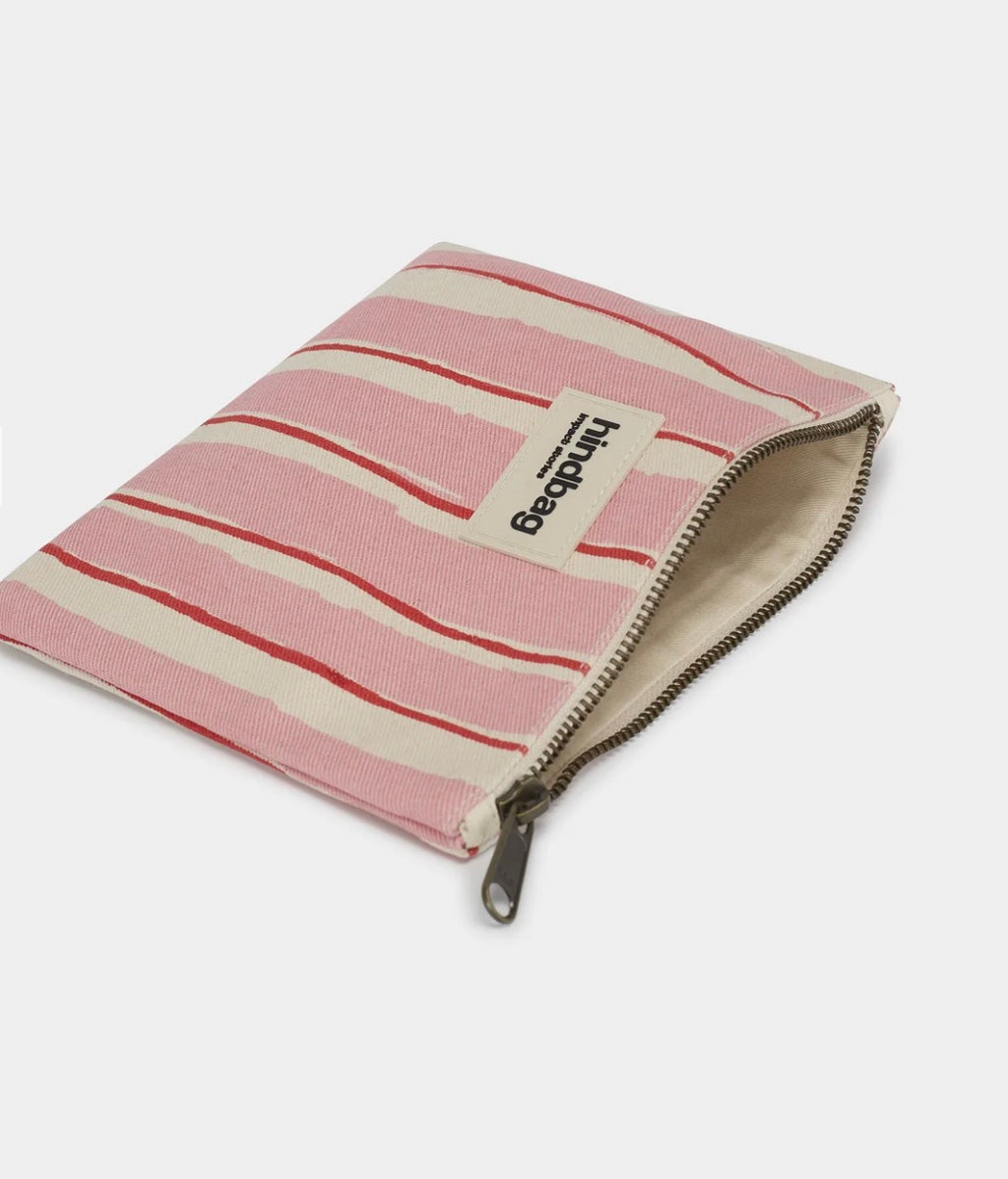 Pochette Lou Rayures Rouge et Rose