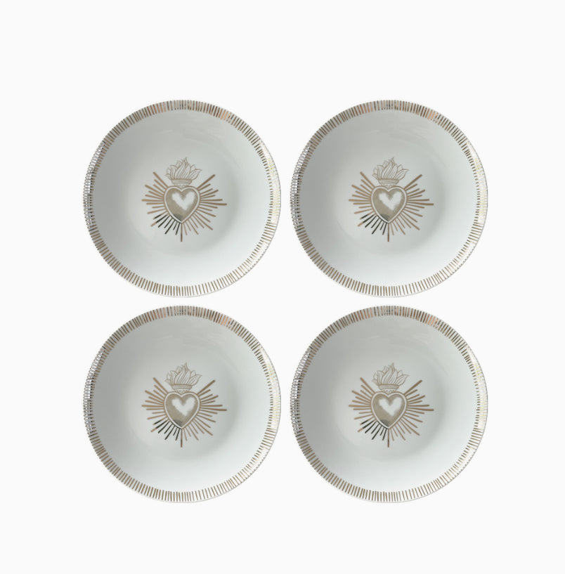 Assiette Dessert Ex-Voto Doré