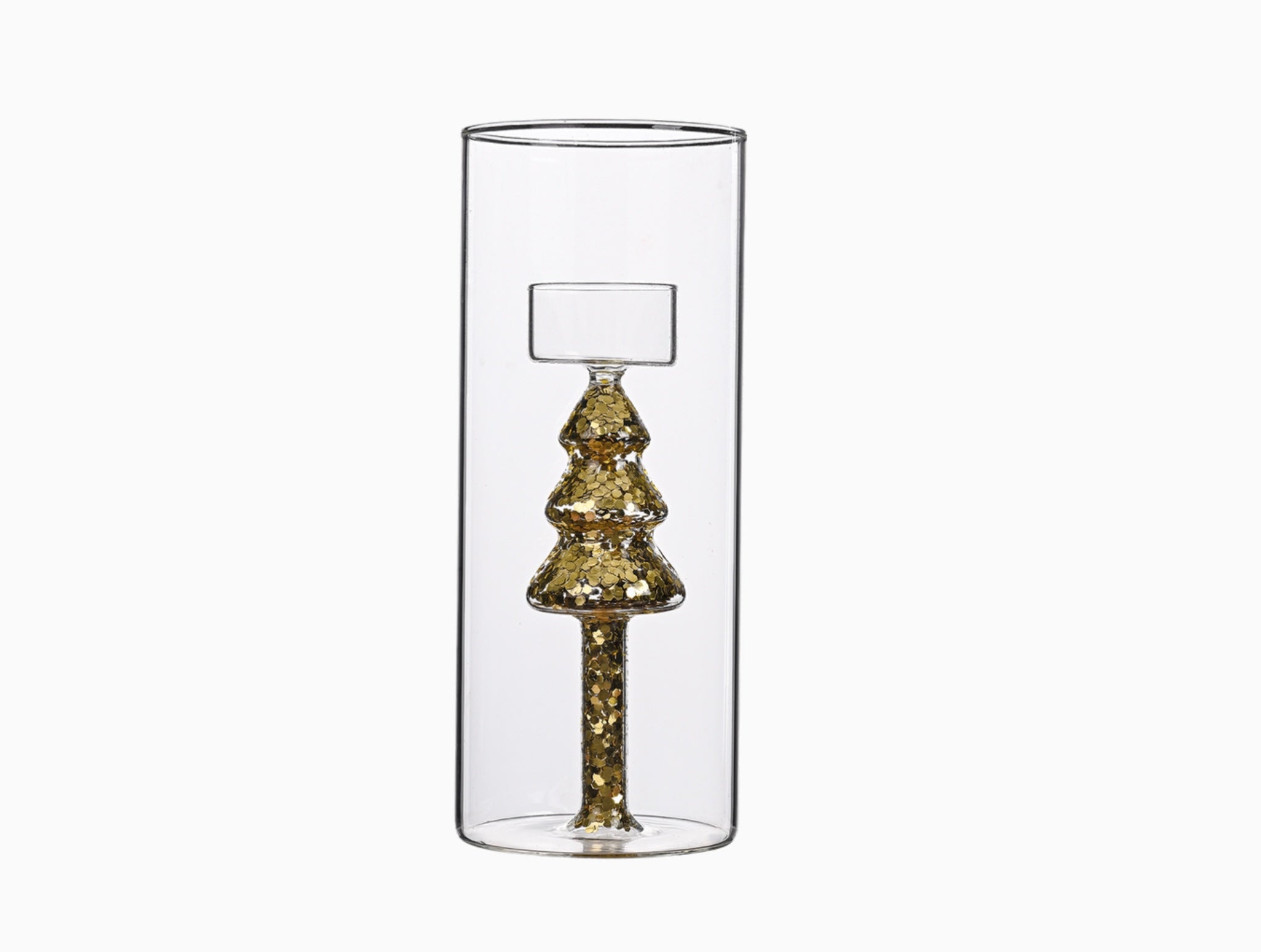 Photophore 3D Sapin Doré