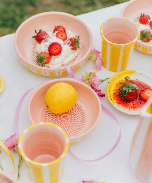 Bol râpe-ail en poterie vintage Valentina