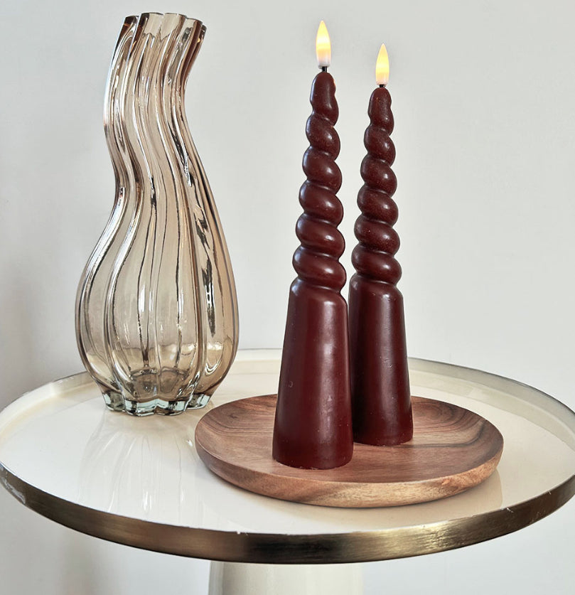Bougie LED Marron