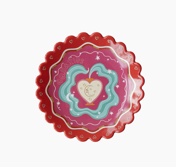 Assiette zodiaque Verseau