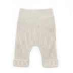 Pantalon bébé canalé ivory T1