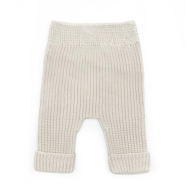 Pantalon bébé canalé ivory T1