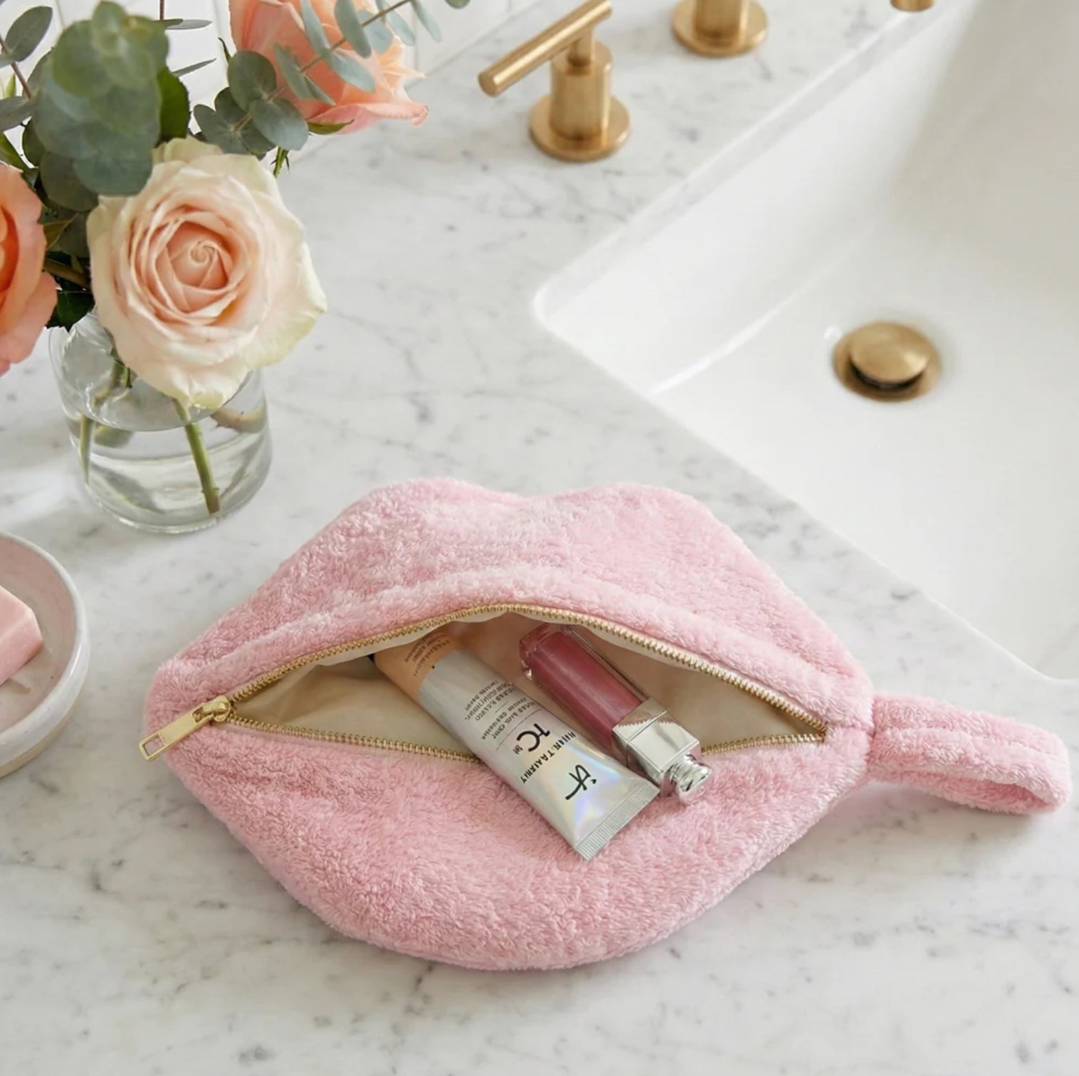 Pochette Bouche Rose Clair