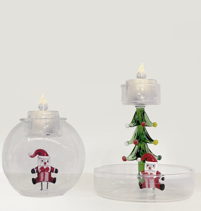 Bougeoir 3D Rond Père Noël