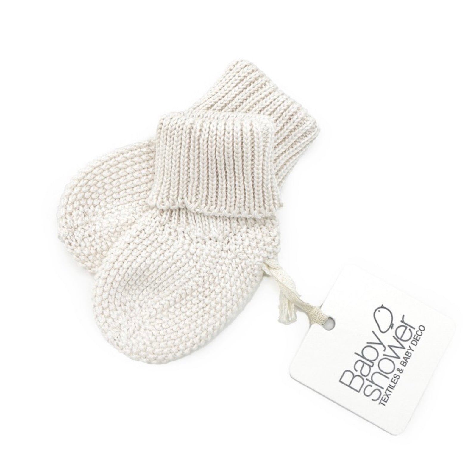 Chaussons bébé tricot ivory