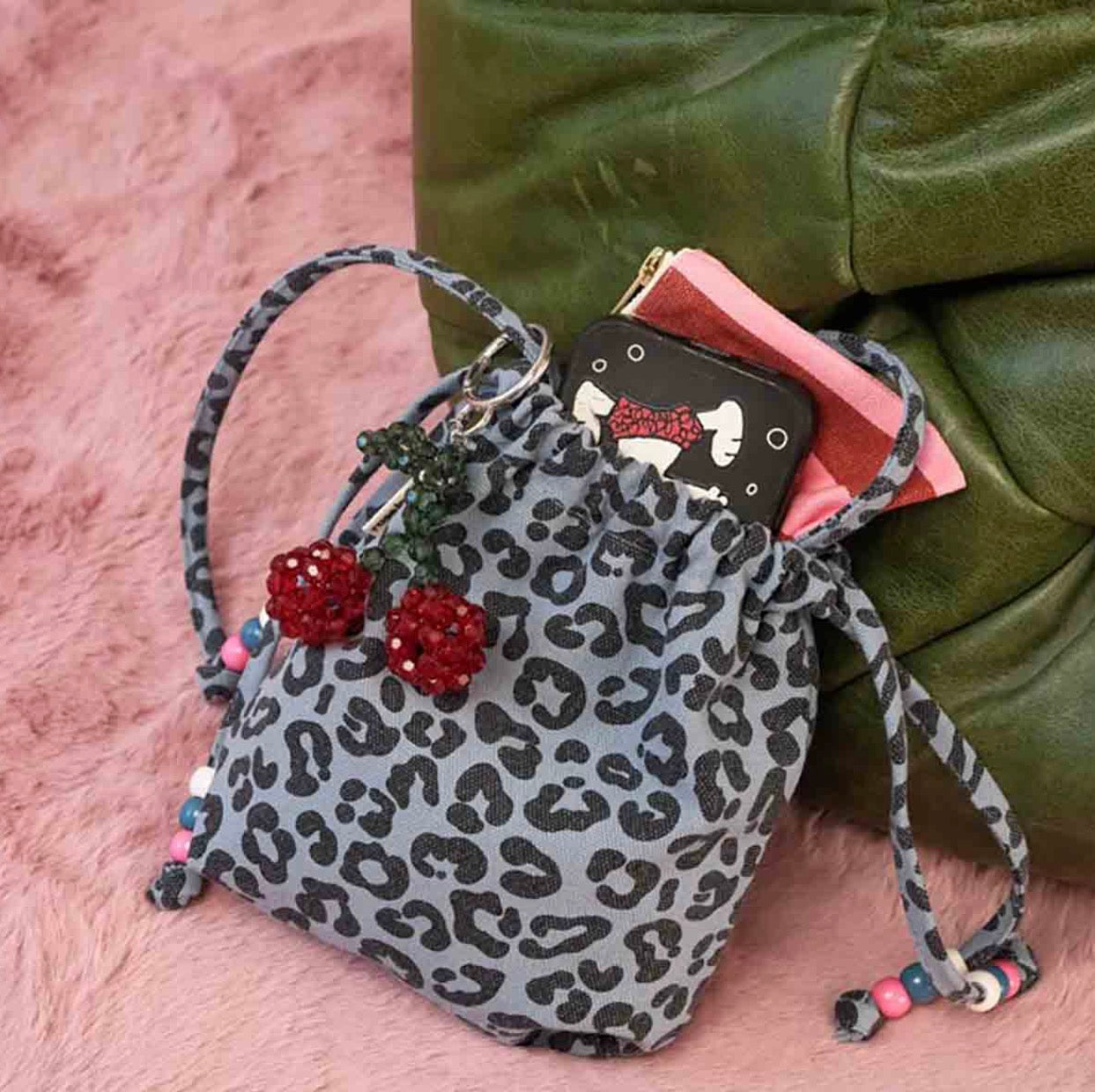 Sac Billie Léopard Bleu