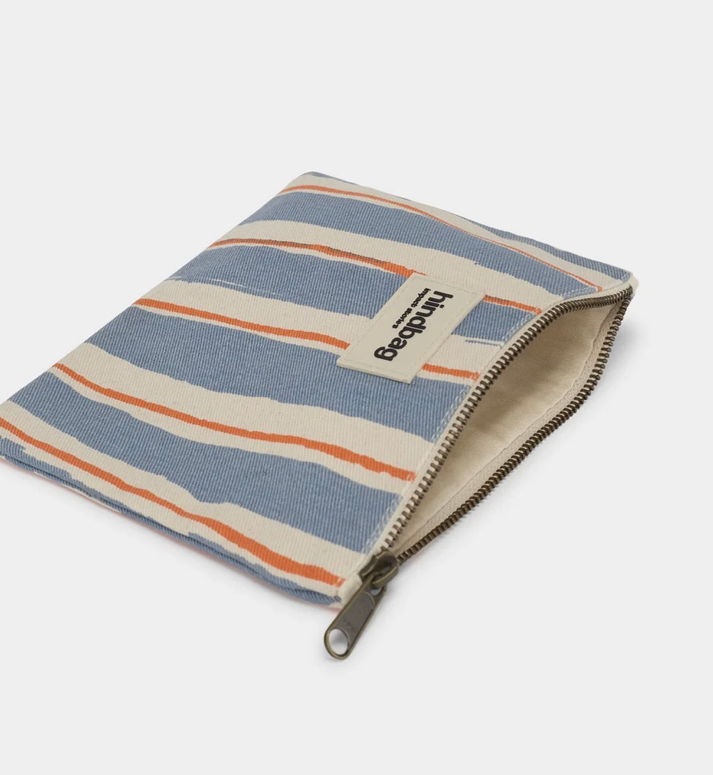 Pochette Lou Rayures Orange et Bleu