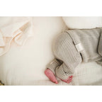 Pantalon bébé canalé ivory T1