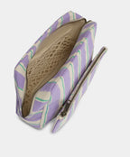 Trousse de toilette XL Alix Rayures Vert et Parme