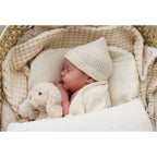 Bonnet bébé canalé ivory T1