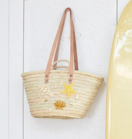 Panier Brodé Mermaid Jaune