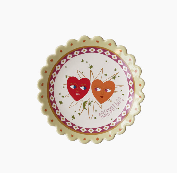 Assiette zodiaque Gémeau