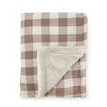 Couverture polaire large vichy caramel