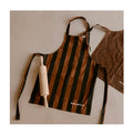 Tablier de cuisine enfant Rayures marrons et noirs