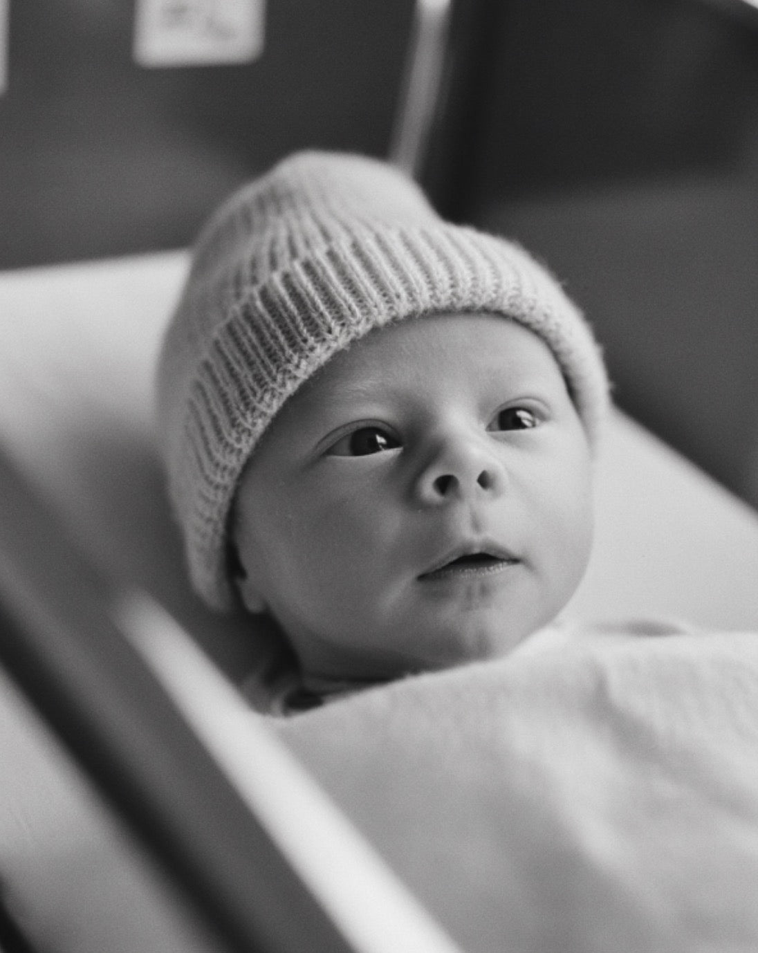 Bonnet bébé canalé beige t1