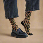 Chaussettes à Paillettes Léopard Ambre