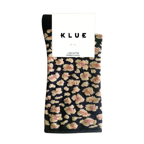 Chaussettes à Paillettes Léopard Ambre