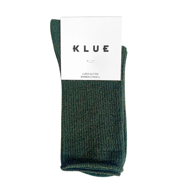 Chaussettes à Paillettes Vert Foncé