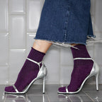 Chaussettes à Paillettes Violettes