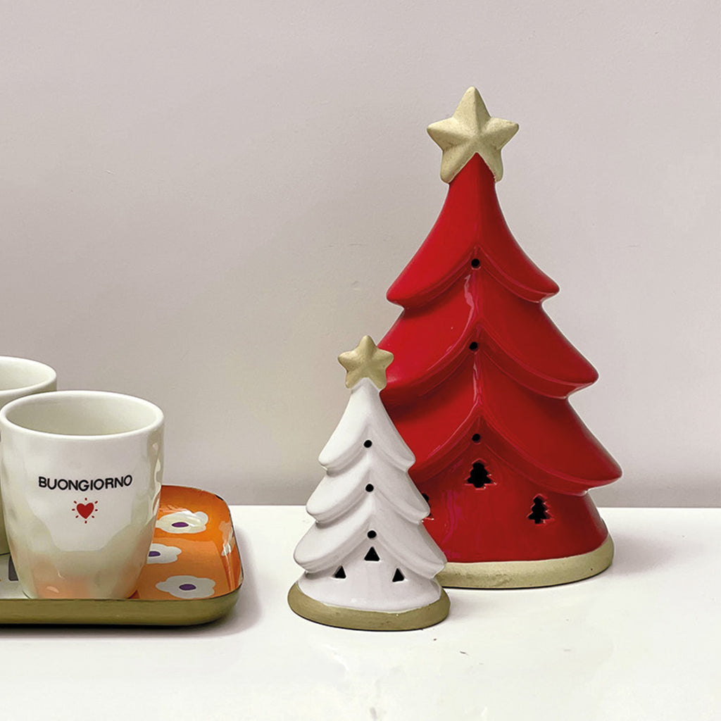 Déco Led Grand Sapin Rouge à Piles