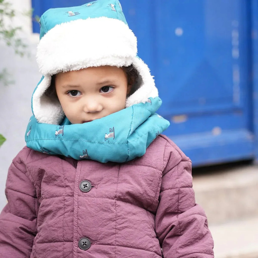 Snood Imperméable Chien Sur Luge Enfant