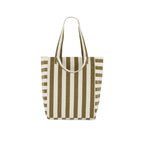Sac Cabas Elisabeth Rayures Olive / Greige