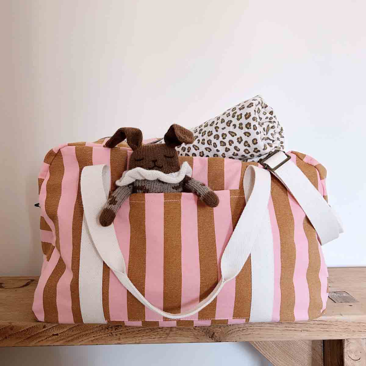 Sac à langer Raphael rose/caramel