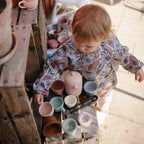 Bavoir Manche Longue fleurs