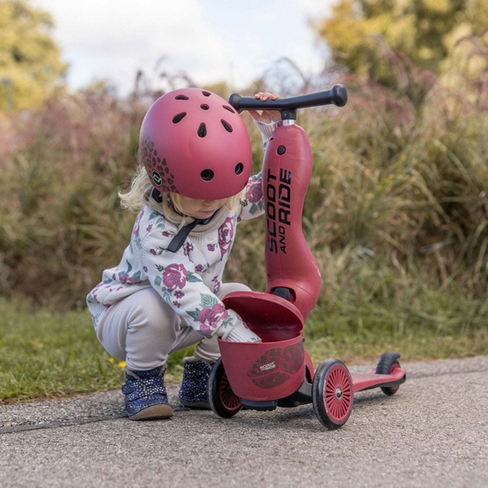 Trottinette Rouge Léopard