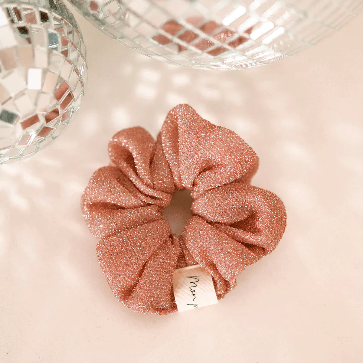 Chouchou Paillettes Rose