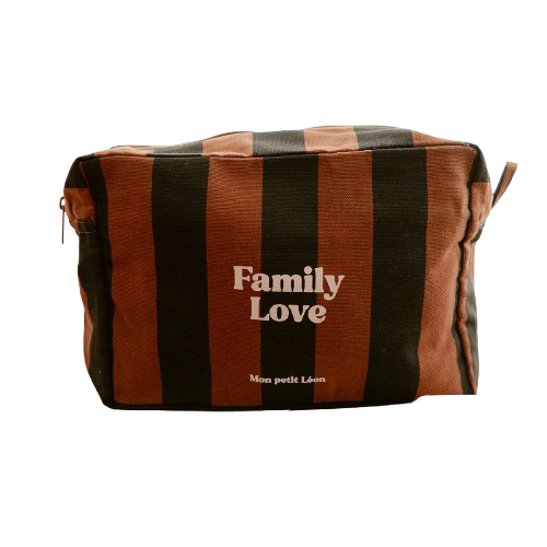 Trousse de toilette marron et noir