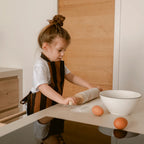 Tablier de cuisine enfant Rayures marrons et noirs