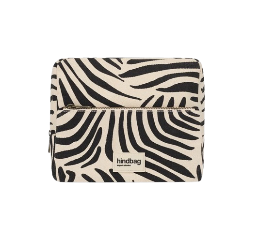 Trousse de toilette XL Zèbre Écru