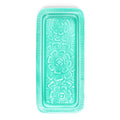 Plateau rectangle en émail  Aqua