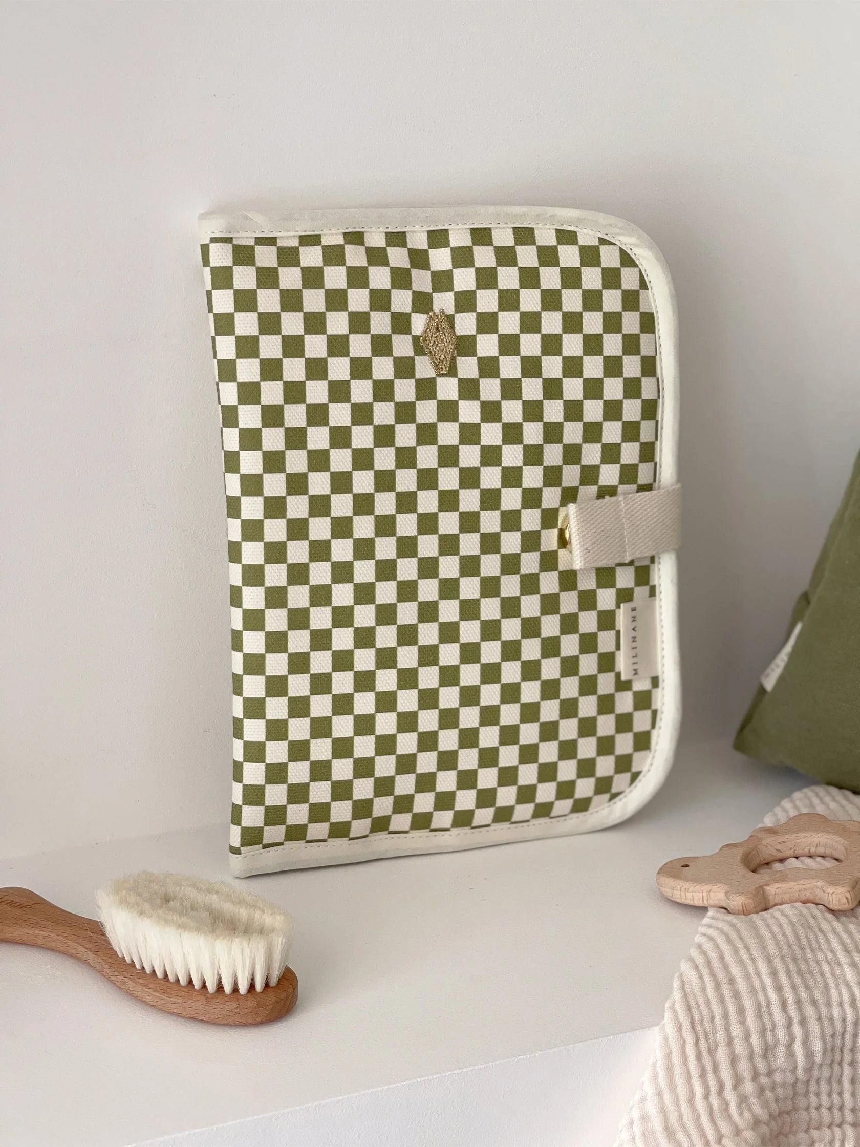 Protège carnet de santé Damier