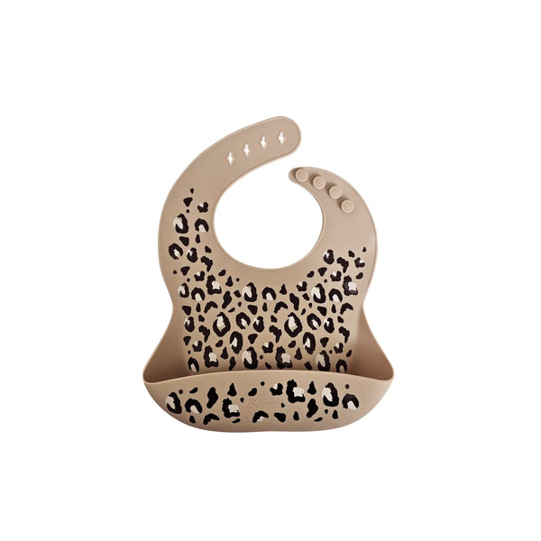 Bavoir en Silicone Léopard