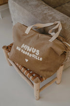 Sac cabas XL velours beige Minus en vadrouille