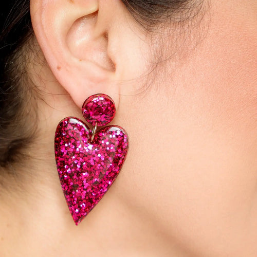 Boucles d'oreilles Claire Fuchsia