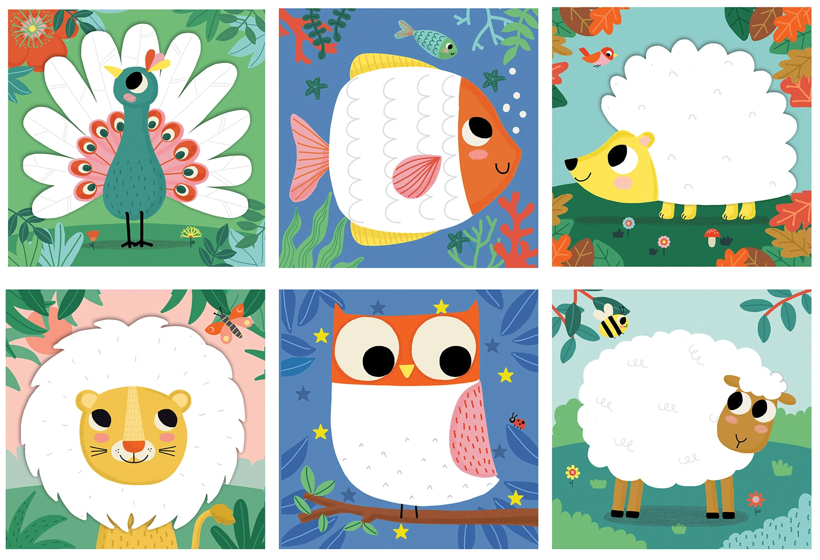 Peinture au doigt « Animaux colorés »